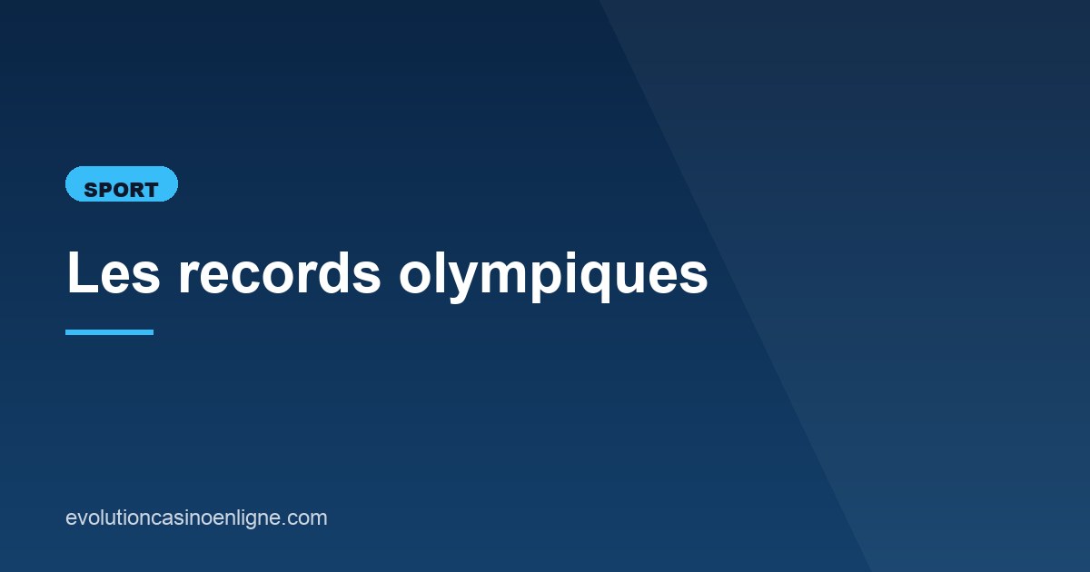 Illustration de l'article consacré aux records olympiques