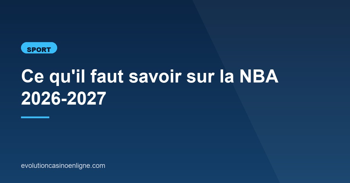 Illustration de l'article consacré à la NBA 2026-2027
